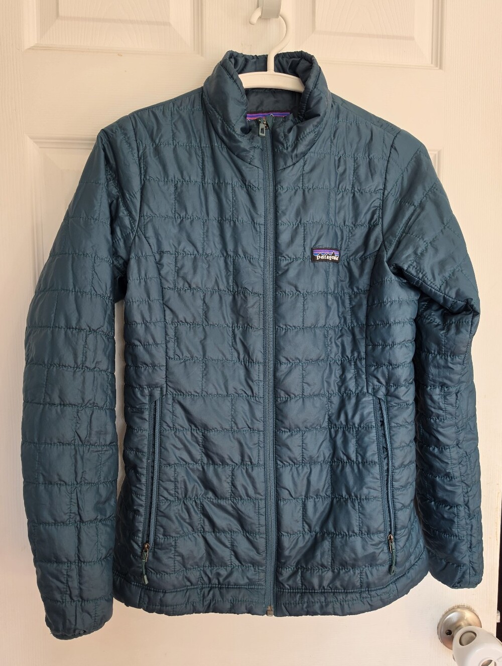 Patagonia Women's Teal Lightweight Quilted Nano Puff Jacket Size XS